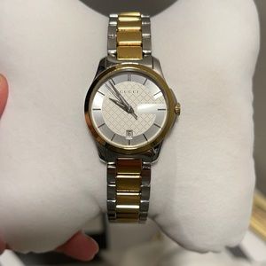 Gucci 27mm two tone watch